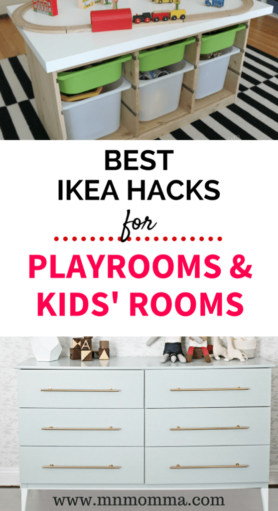 The best easy to follow IKEA hacks for kids rooms and playrooms! Check out these amazing IKEA hacks to make your child's room unique! Easy to follow DIY tips!