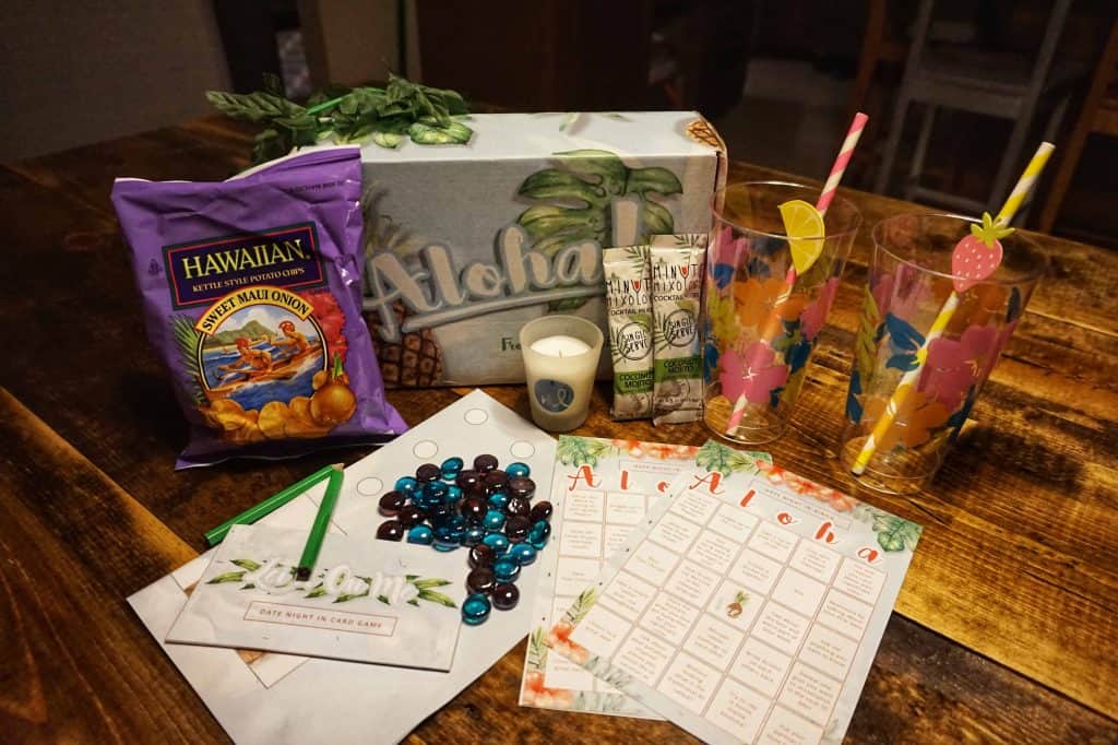 Date Night In Box Review - Aloha themed