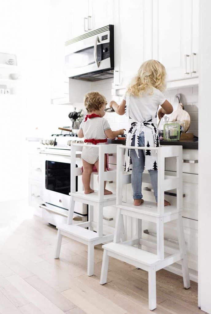 Ikea Hacks for kids - learning tower stool