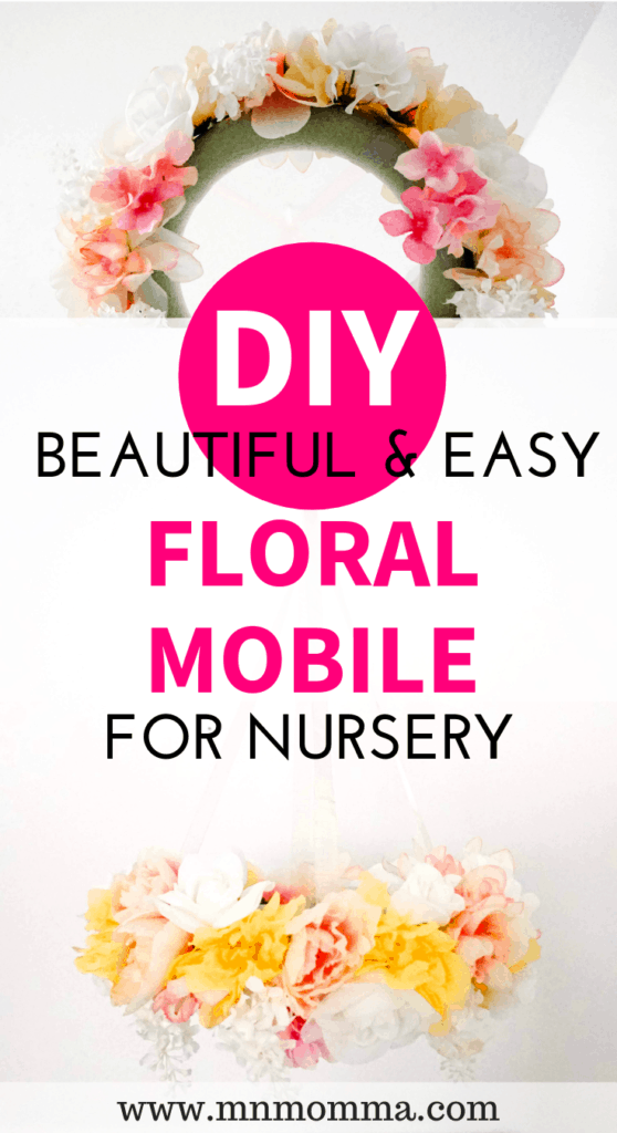 DIY floral mobile for nursery