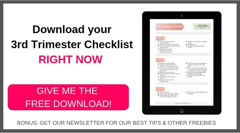 3rd trimester checklist free printable