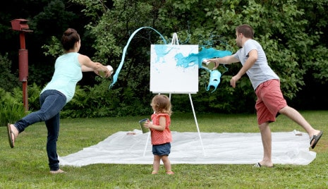 gender reveal ideas paint