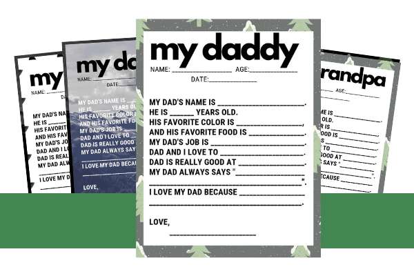 father's day interview free printable