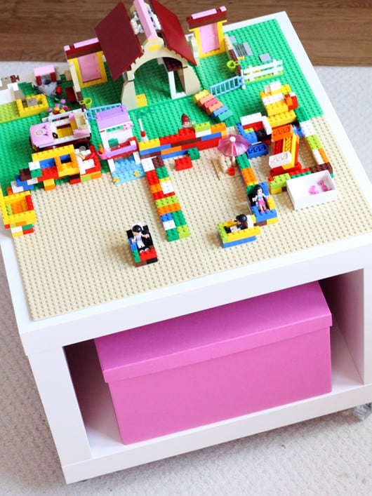 ikea toy storage hacks for lego tables