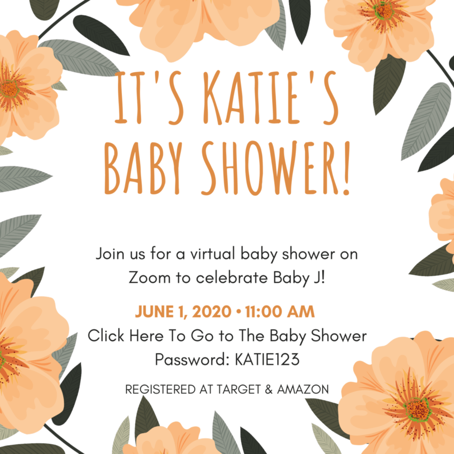 virtual baby shower invitation