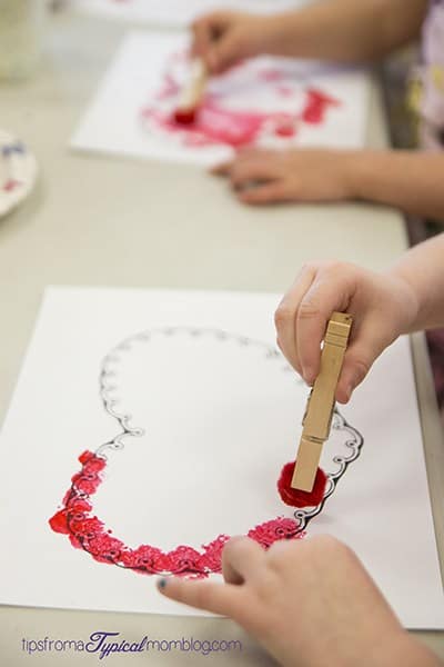 Valentine's Day Activities for toddlers and preschoolers - paint