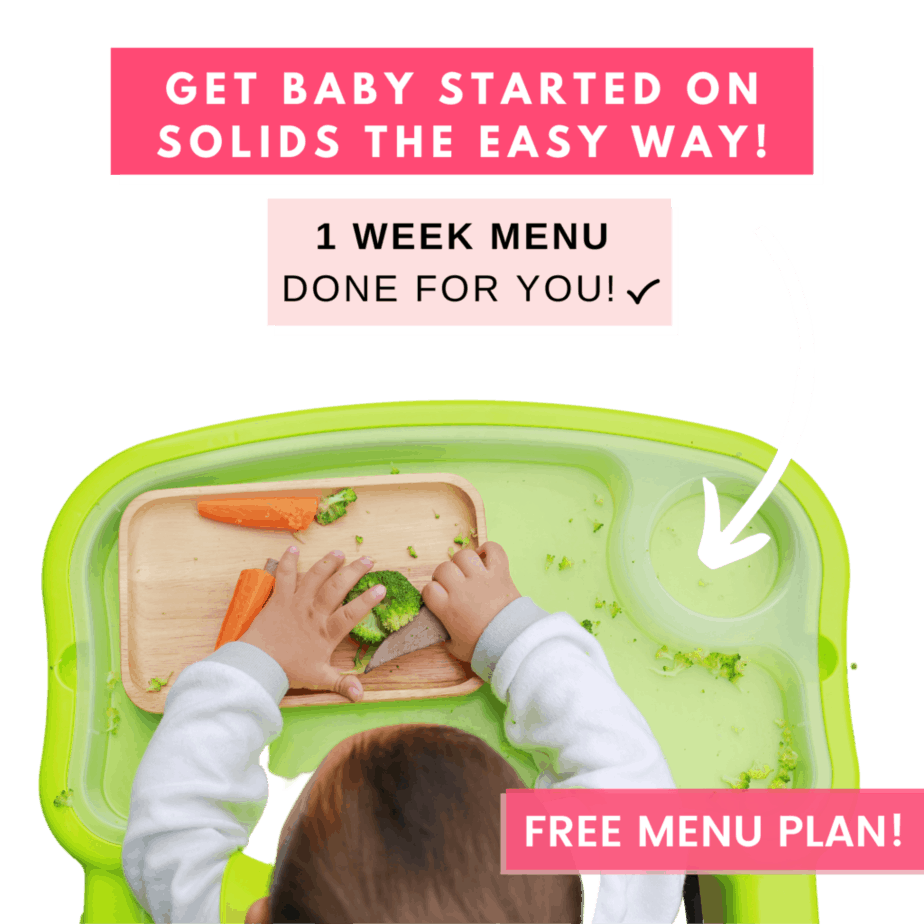 1 month of baby led weaning menu