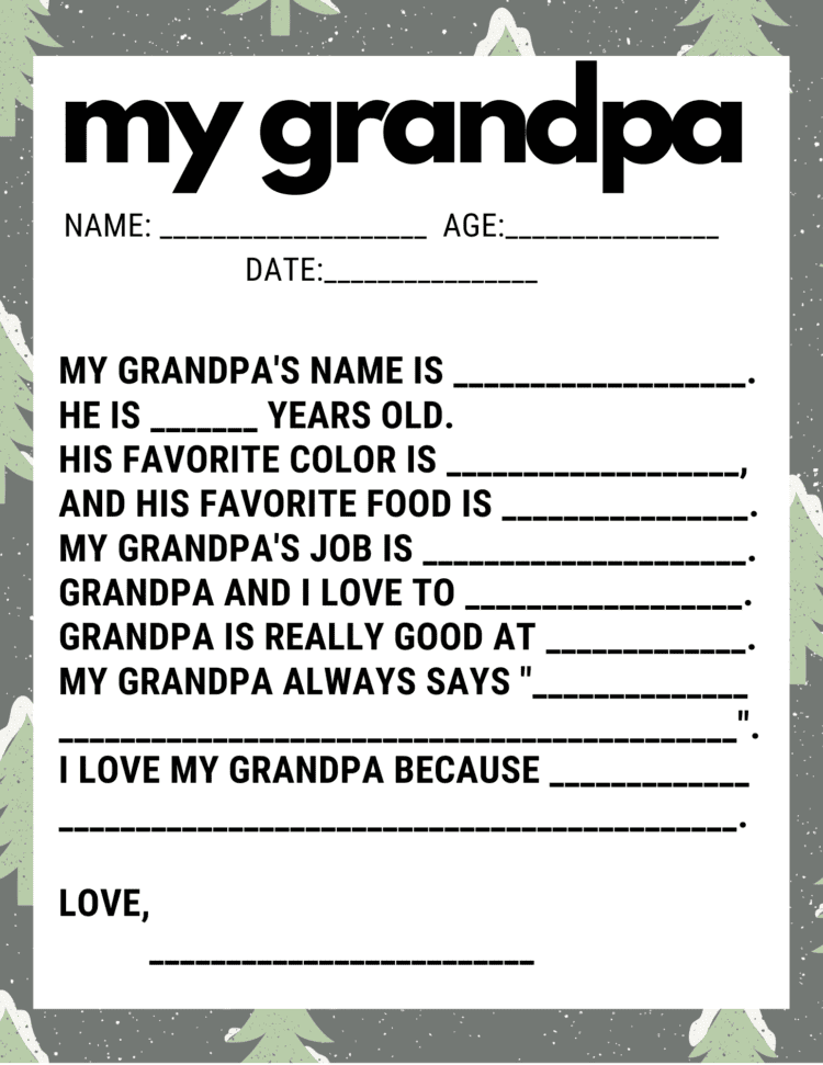 FREE All About My Dad - Father's Day Interview Printable - Minnesota Momma