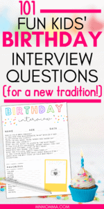 101 Fun Birthday Interview Questions For Kids + Free Printable ...