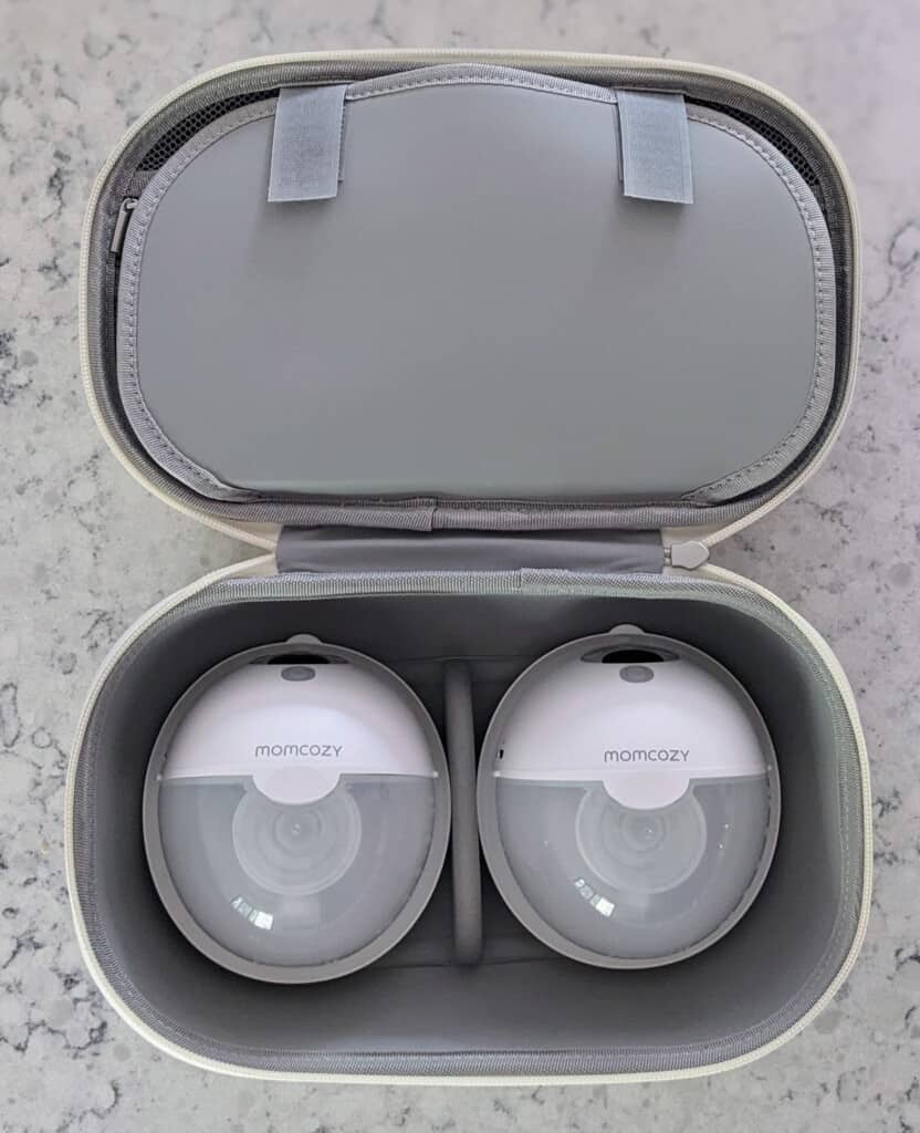 MomCozy M5 Wearable Breast Pumps Grey Two Pumps Hands-Free New Open Box