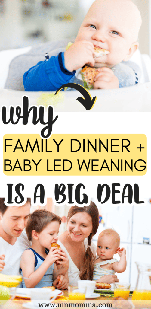 why family dinners and baby Led Weaning together is a big deal