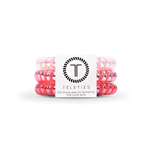 TELETIES - Ponytail Holder Hair Ties (pink)
