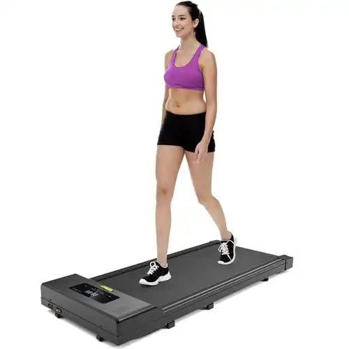 Walking Pad Under Desk Treadmill for Home Office - Walking Treadmill Portable Desk Treadmill for Walking Running - Remote, LED Display, Quiet - Black