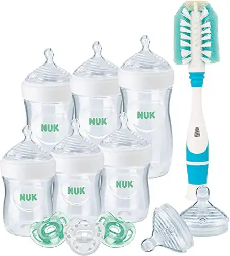 NUK Simply Natural Baby Bottle Newborn Gift Set, Timeless Collection, Amazon Exclusive
