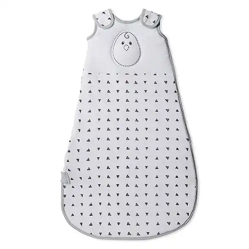 Nested Bean Zen Sack®- Gently Weighted Sleep Sacks | Baby 0-6M | TOG 0.5 | 100% Cotton | Newborn/Infant Swaddle Transition | Aids Self-Soothing | 2-Way Zipper | Machine Washable