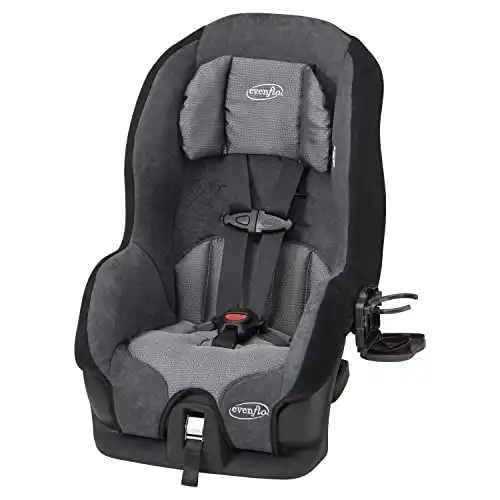Evenflo Tribute 5 Convertible Car Seat, 2-in-1, Saturn Gray, 18.5x22x25.5 Inch (Pack of 1)