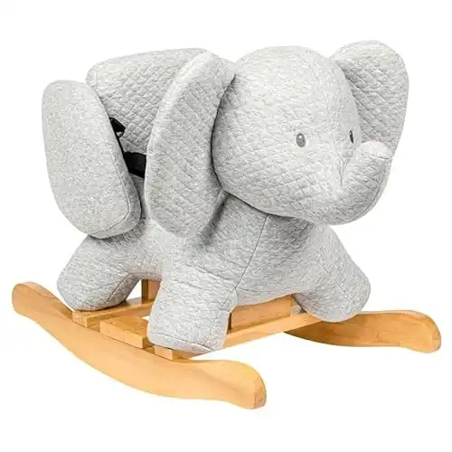 Nattou Rocking Animal for Children, Tembo The Elephant, 10-36 Months, 64 x 34 x 46 cm, Grey, 929141