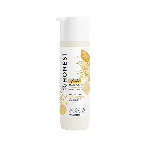 The Honest Company Silicone-Free Conditioner | Gentle for Baby | Naturally Derived, Tear-free, Hypoallergenic | Citrus Vanilla Refresh, 10 fl oz