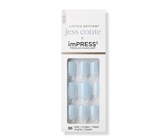 Kiss imPRESS x Jess Conte Limited Edition Short Blue Press-On Fake Nails 85881