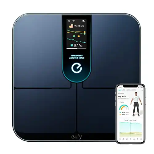 eufy by Anker Wi-Fi Fitness Tracking Smart Scale P3, Intelligent Analysis, 3D Virtual Body Mode with Emojis, 16-Measurement Digital Bluetooth Weight Scale with Heart Rate, BMI, Multi-Modes