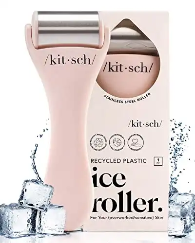 Kitsch Ice Roller for Face & Eye Puffiness, Cold Skin Care for Facial Lymphatic Drainage, Dark Circles & Migraine Relief, Self Tool for Wrinkles, Valentines Day Gifts for Women Face Massager (...