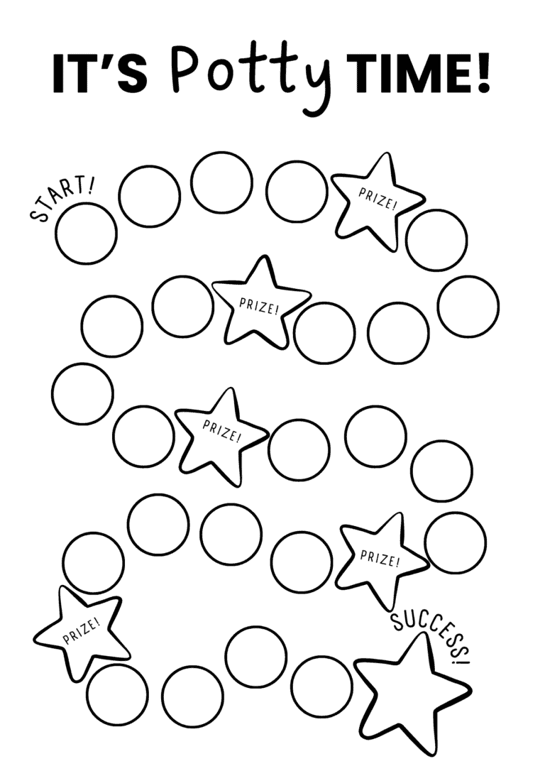 Free Potty Sticker Chart – A Fun Way to Make Potty Training Easier!