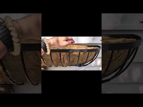 Lavzan 36-Inch Pre-Formed Trough Coco Liner for Window Boxes & Rail Planters