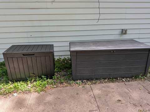 LubanNese 50 Gallon Outdoor Storage Box: Waterproof Resin Deck Bin for Packages