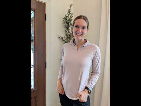 Women’s Quarter Zip Pullover: Lightweight, UPF 50+ Long Sleeve Athletic Top
